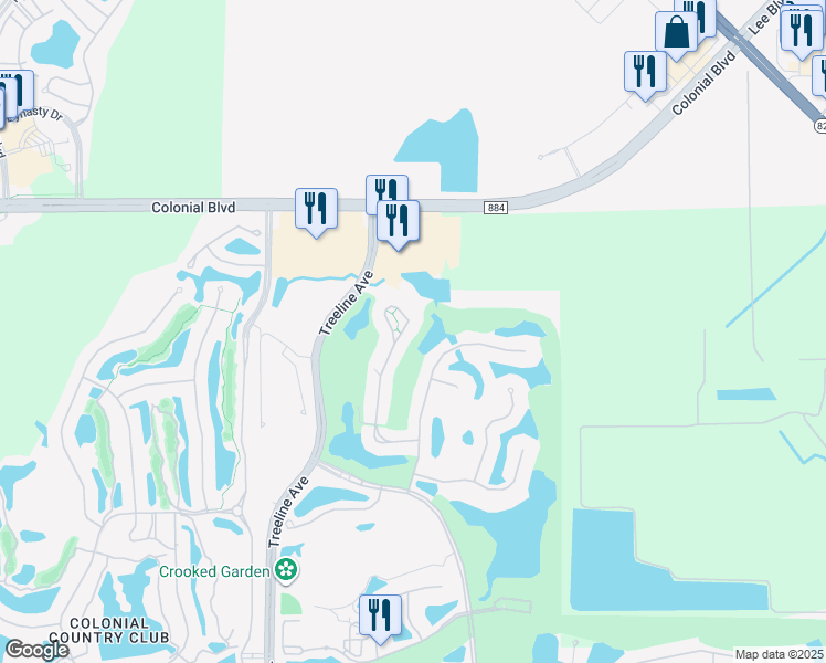 map of restaurants, bars, coffee shops, grocery stores, and more near 9253 Aviano Drive in Fort Myers