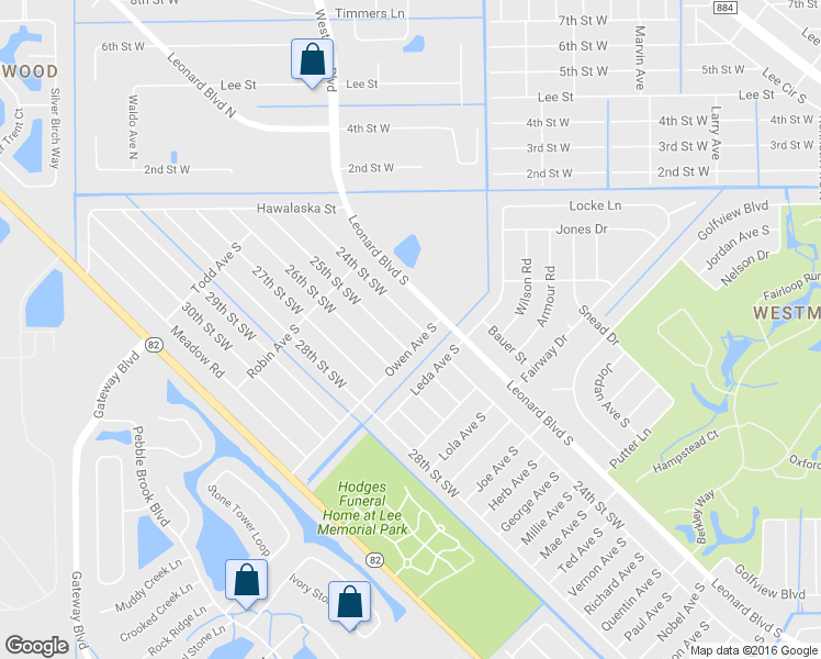 map of restaurants, bars, coffee shops, grocery stores, and more near 5107 24th Street Southwest in Lehigh Acres