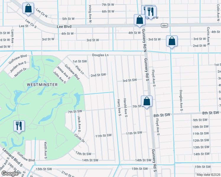 map of restaurants, bars, coffee shops, grocery stores, and more near 226 Hightower Avenue South in Lehigh Acres