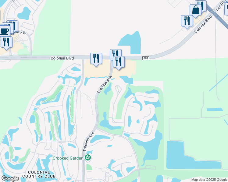 map of restaurants, bars, coffee shops, grocery stores, and more near 9269 Aviano Drive in Fort Myers
