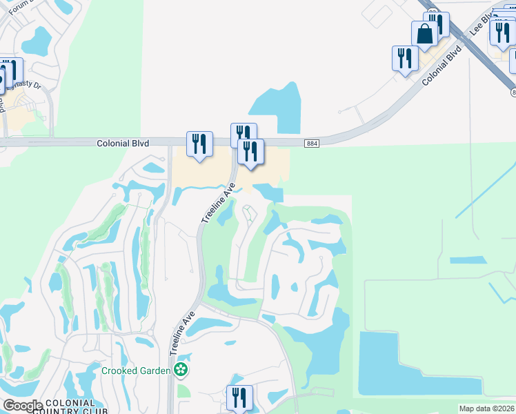 map of restaurants, bars, coffee shops, grocery stores, and more near 9231 Aviano Drive in Fort Myers