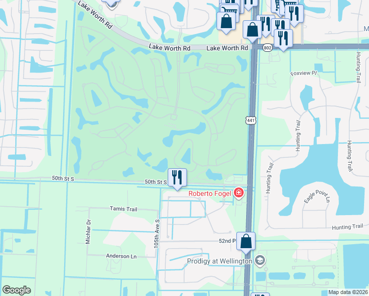 map of restaurants, bars, coffee shops, grocery stores, and more near 4822 Exeter Estate Lane in Lake Worth