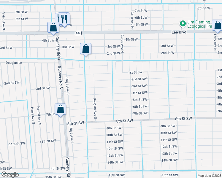 map of restaurants, bars, coffee shops, grocery stores, and more near 4016 3rd Street Southwest in Lehigh Acres