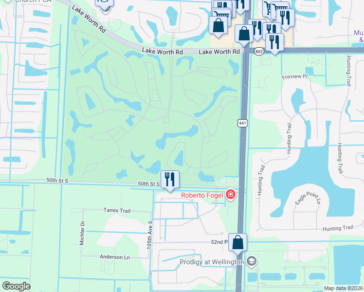 map of restaurants, bars, coffee shops, grocery stores, and more near 4811 Exeter Estate Lane in Lake Worth