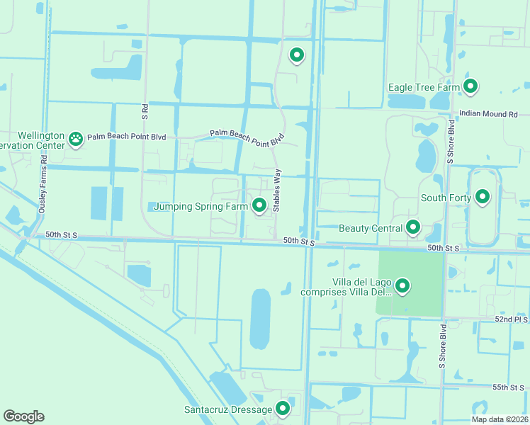 map of restaurants, bars, coffee shops, grocery stores, and more near 4915 Stables Way in Wellington
