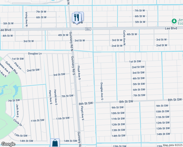 map of restaurants, bars, coffee shops, grocery stores, and more near 4300 3rd Street Southwest in Lehigh Acres
