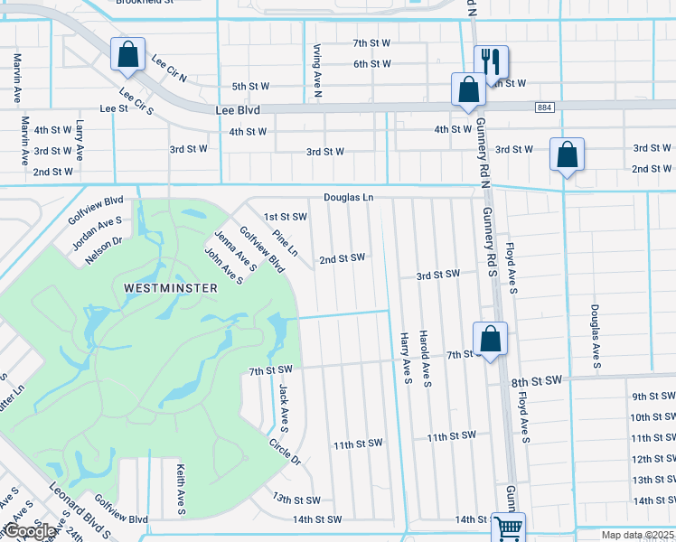 map of restaurants, bars, coffee shops, grocery stores, and more near 205 Ichabod Avenue in Lehigh Acres
