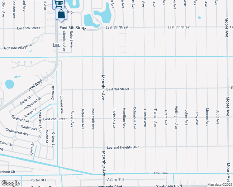 map of restaurants, bars, coffee shops, grocery stores, and more near 220 Jackson Avenue in Lehigh Acres