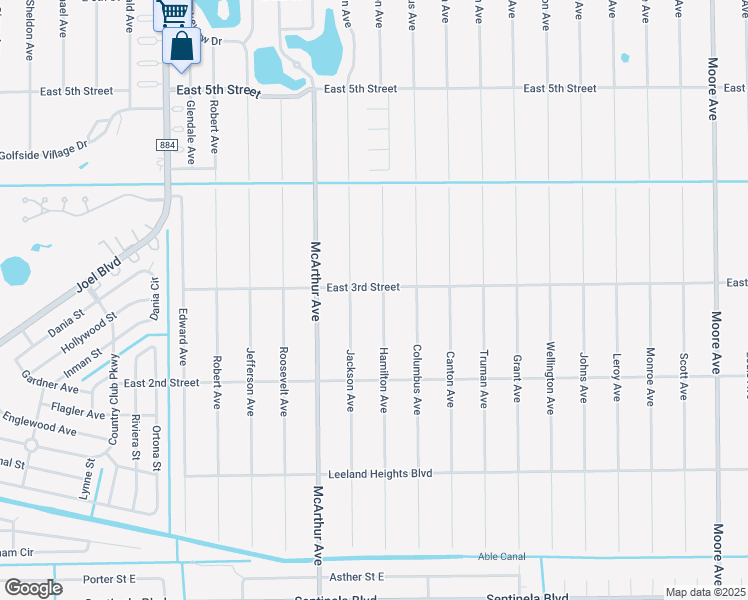 map of restaurants, bars, coffee shops, grocery stores, and more near 220 Jackson Avenue in Lehigh Acres