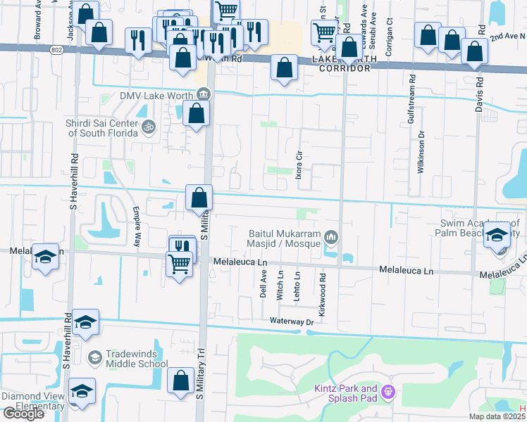 map of restaurants, bars, coffee shops, grocery stores, and more near 4280 Vermont Avenue in Lake Worth Beach