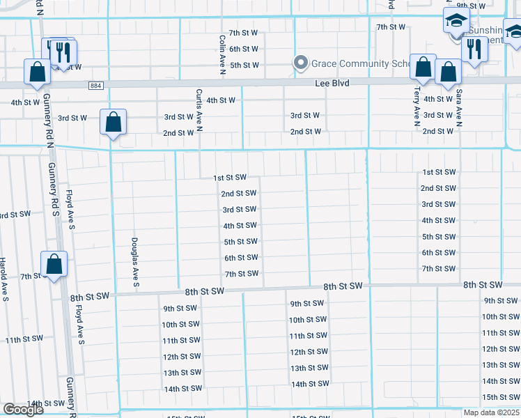map of restaurants, bars, coffee shops, grocery stores, and more near 3901 3rd Street Southwest in Lehigh Acres