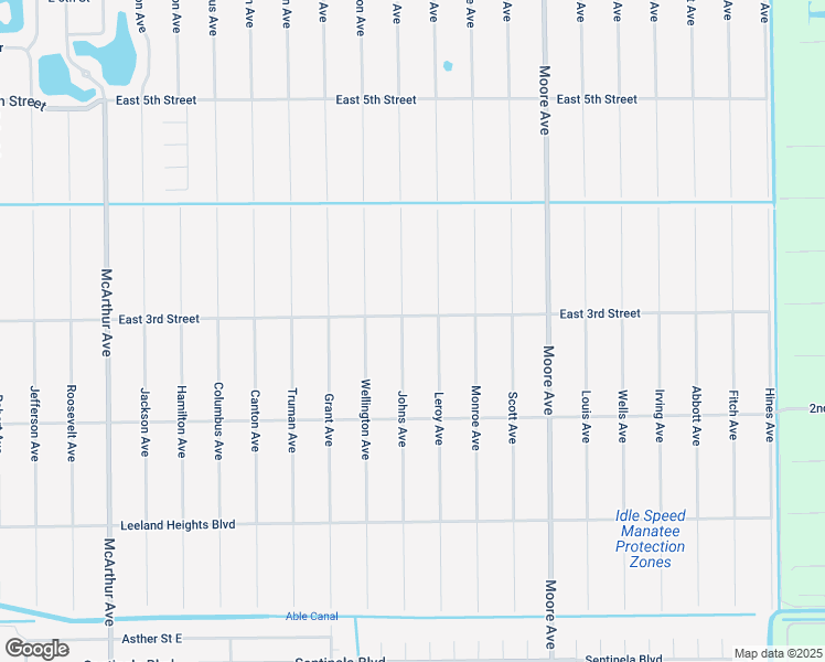 map of restaurants, bars, coffee shops, grocery stores, and more near 221 Leroy Avenue in Lehigh Acres