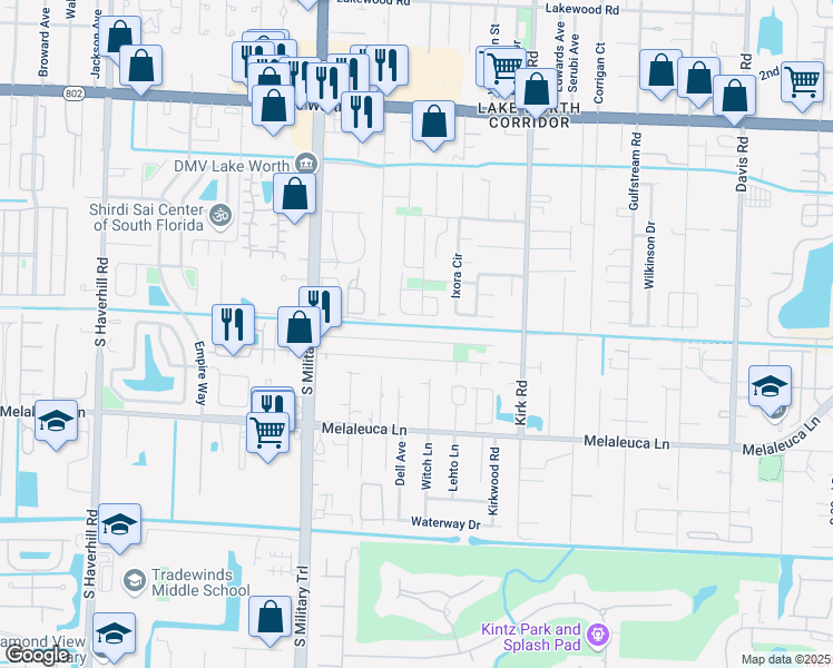 map of restaurants, bars, coffee shops, grocery stores, and more near 4280 Vermont Avenue in Lake Worth Beach