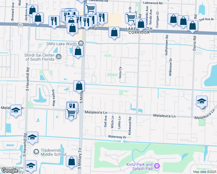 map of restaurants, bars, coffee shops, grocery stores, and more near 4280 Vermont Avenue in Lake Worth Beach