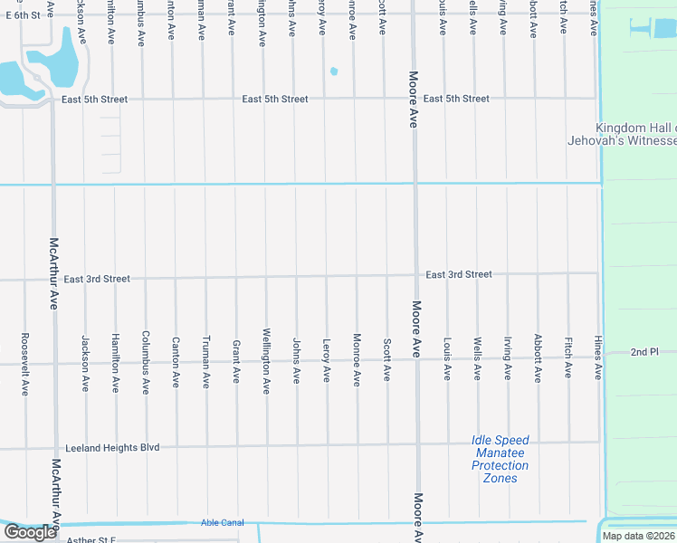 map of restaurants, bars, coffee shops, grocery stores, and more near 3703 East 3rd Street in Lehigh Acres