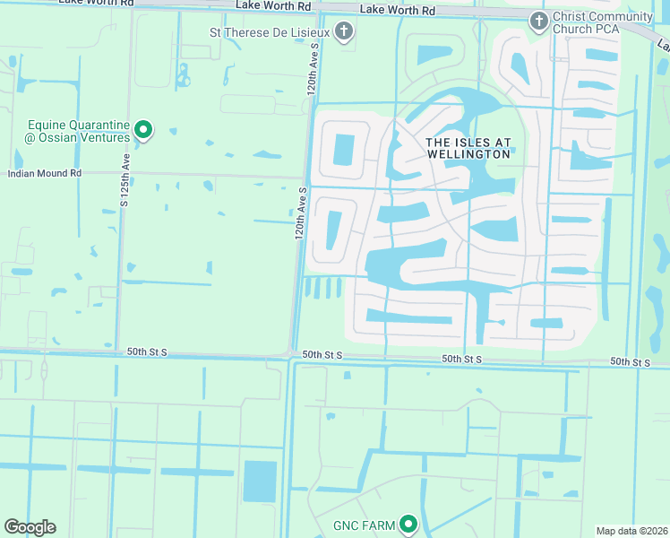 map of restaurants, bars, coffee shops, grocery stores, and more near 4644 Windward Cove Lane in Wellington