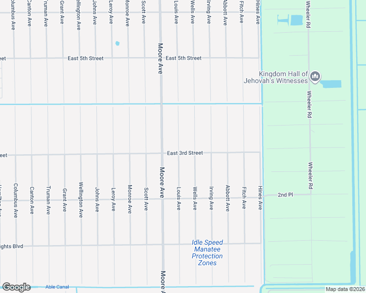 map of restaurants, bars, coffee shops, grocery stores, and more near 305 Louis Avenue in Lehigh Acres