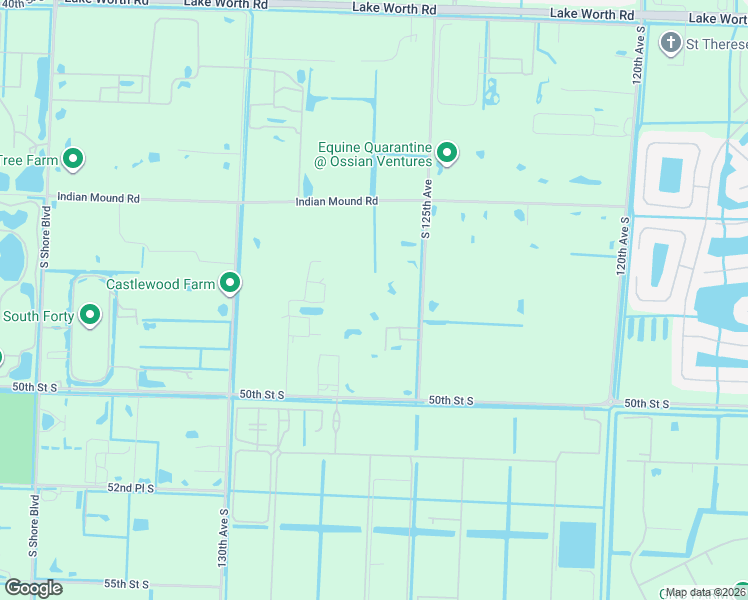 map of restaurants, bars, coffee shops, grocery stores, and more near 4723 South 125th Avenue in Wellington