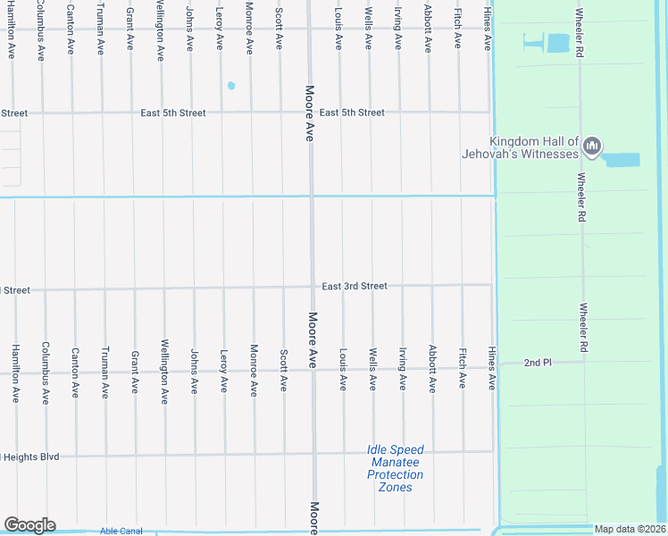 map of restaurants, bars, coffee shops, grocery stores, and more near 305 Louis Avenue in Lehigh Acres