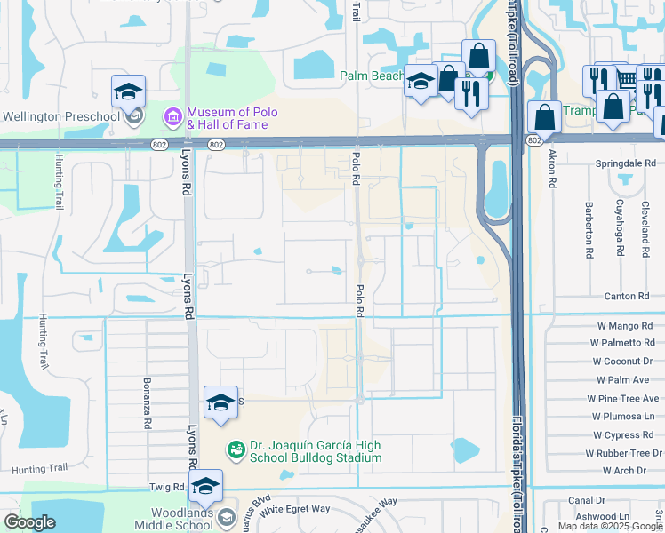 map of restaurants, bars, coffee shops, grocery stores, and more near 8829 Sandy Creek Way in Lake Worth