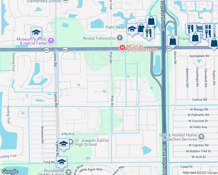 map of restaurants, bars, coffee shops, grocery stores, and more near 4548 Sandy Cove Terrace in Lake Worth