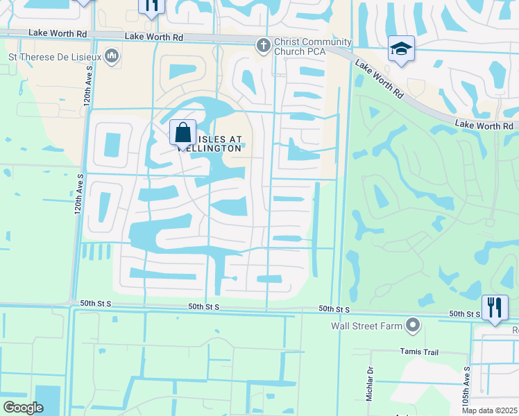 map of restaurants, bars, coffee shops, grocery stores, and more near 4601 Mariners Cove Drive in Wellington