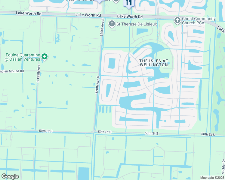 map of restaurants, bars, coffee shops, grocery stores, and more near 4625 Windward Cove Lane in Wellington