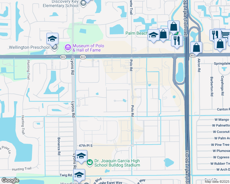 map of restaurants, bars, coffee shops, grocery stores, and more near 8870 Willow Cove Lane in Lake Worth
