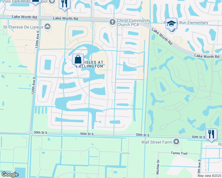 map of restaurants, bars, coffee shops, grocery stores, and more near 4601 Mariners Cove Drive in Wellington