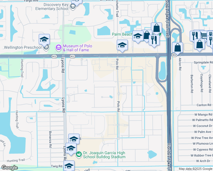 map of restaurants, bars, coffee shops, grocery stores, and more near 8839 Willow Cove Lane in Lake Worth