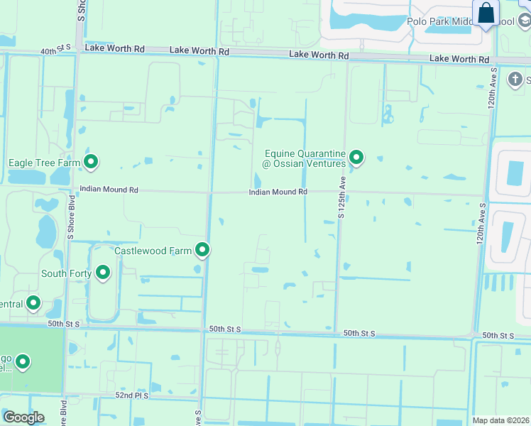 map of restaurants, bars, coffee shops, grocery stores, and more near 12784 Indian Mound Road in Wellington