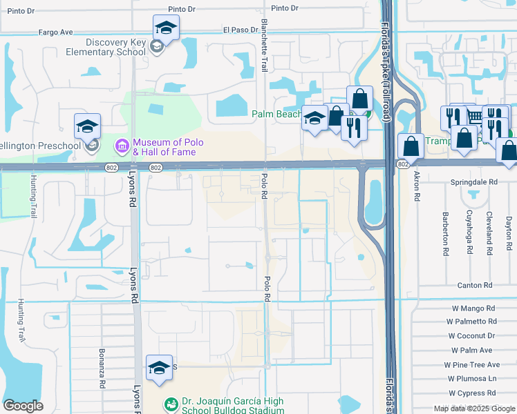 map of restaurants, bars, coffee shops, grocery stores, and more near 4346 Serpens Lane in Lake Worth