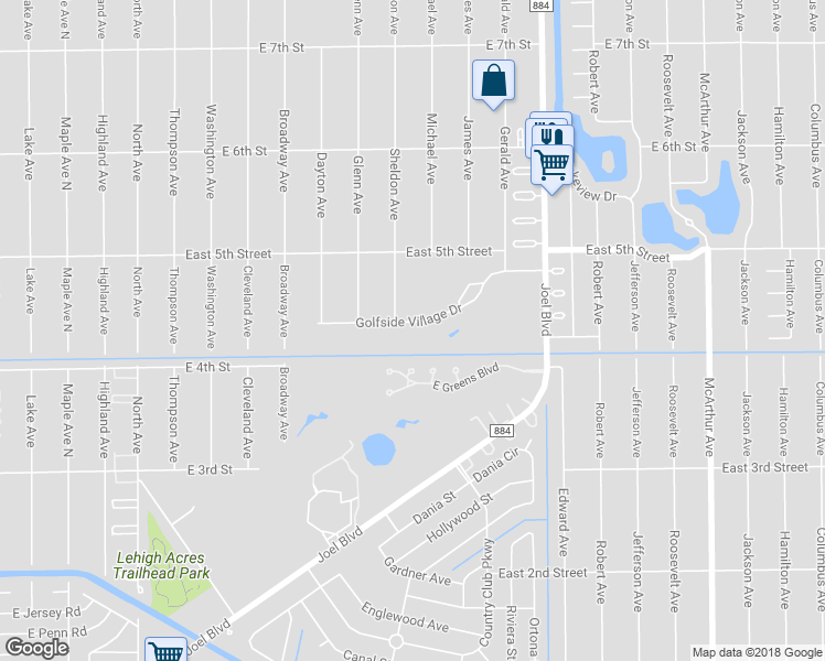 map of restaurants, bars, coffee shops, grocery stores, and more near 1907 Golfside Village Drive in Lehigh Acres