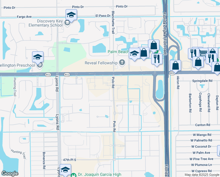 map of restaurants, bars, coffee shops, grocery stores, and more near 4346 Serpens Lane in Lake Worth