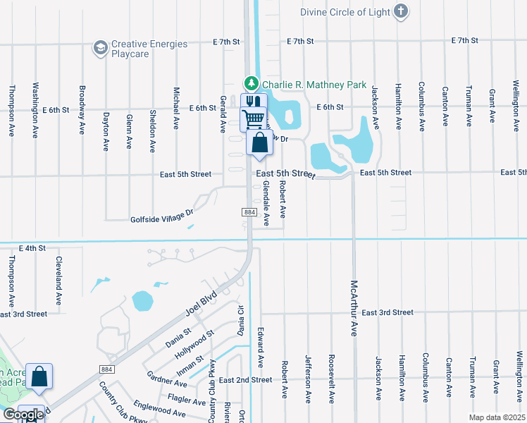 map of restaurants, bars, coffee shops, grocery stores, and more near 2341 Jacaranda Court in Lehigh Acres