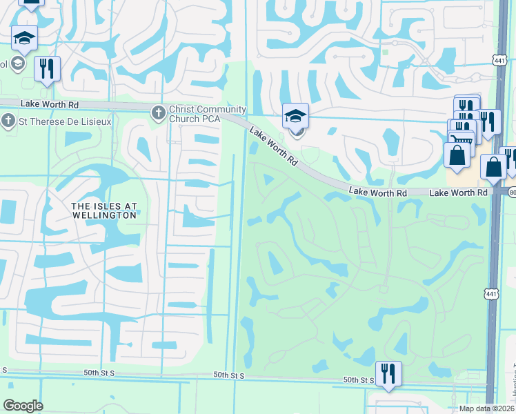 map of restaurants, bars, coffee shops, grocery stores, and more near 4278 Imperial Isle Drive in Lake Worth