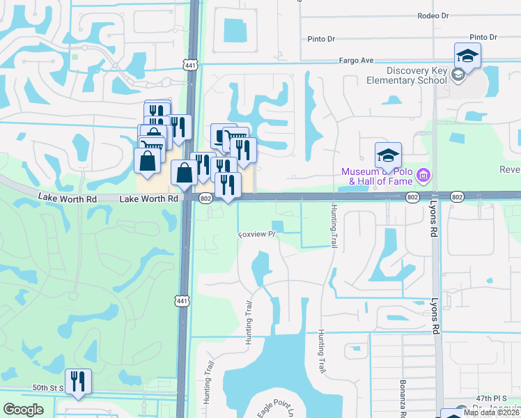 map of restaurants, bars, coffee shops, grocery stores, and more near 9712 Chora Tunel Way in Palm Beach County