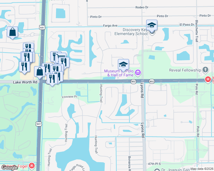 map of restaurants, bars, coffee shops, grocery stores, and more near 4338 Danielson Drive in Lake Worth