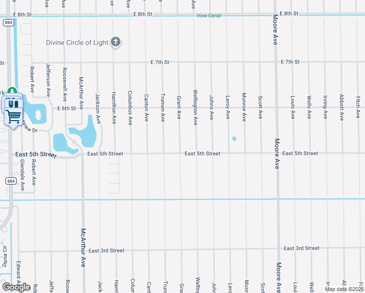 map of restaurants, bars, coffee shops, grocery stores, and more near 505 Wellington Avenue in Lehigh Acres