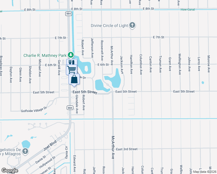 map of restaurants, bars, coffee shops, grocery stores, and more near 509 Causeway Drive in Lehigh Acres