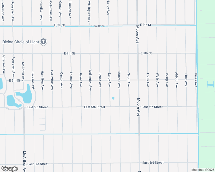 map of restaurants, bars, coffee shops, grocery stores, and more near 519 Leroy Avenue in Lehigh Acres
