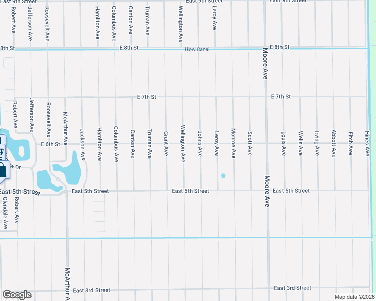 map of restaurants, bars, coffee shops, grocery stores, and more near 515 Johns Avenue in Lehigh Acres