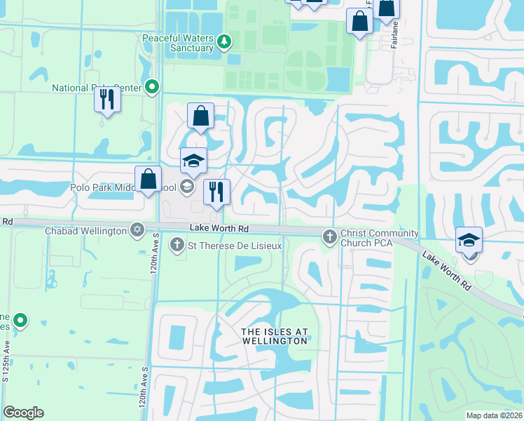 map of restaurants, bars, coffee shops, grocery stores, and more near 3958 Whale Boat Way in Wellington