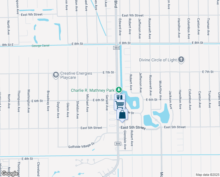 map of restaurants, bars, coffee shops, grocery stores, and more near 611 Joel Boulevard in Lehigh Acres