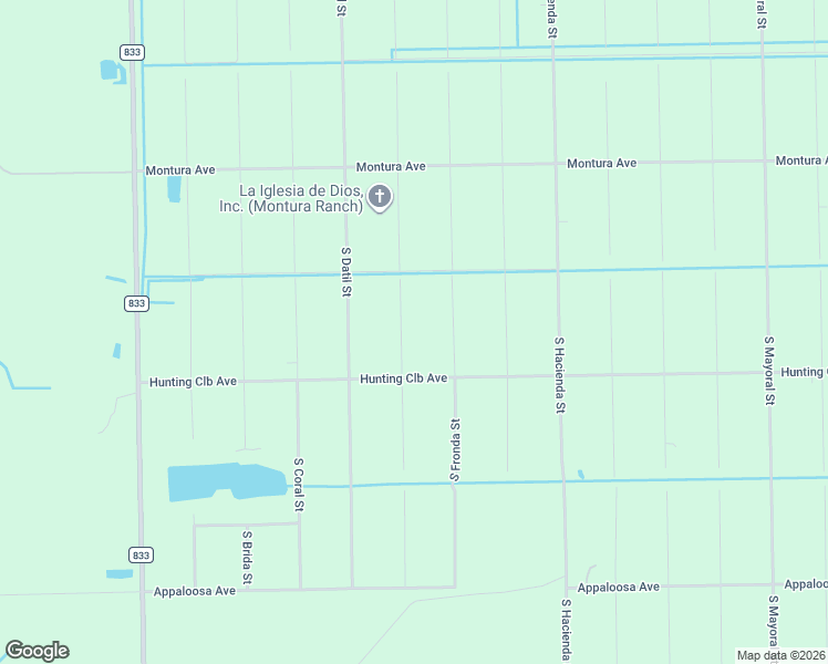 map of restaurants, bars, coffee shops, grocery stores, and more near 445 South Estribo Street in Clewiston