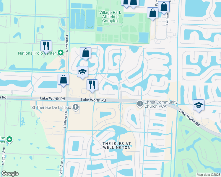 map of restaurants, bars, coffee shops, grocery stores, and more near 3958 Whale Boat Way in Wellington