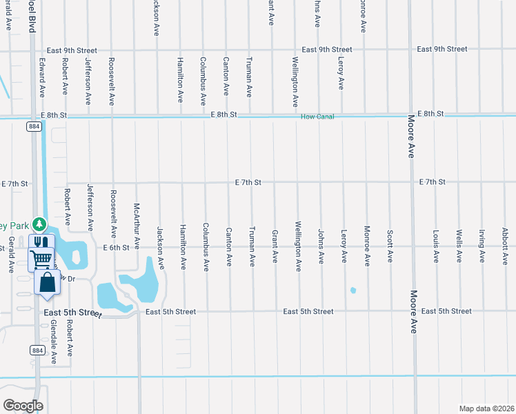 map of restaurants, bars, coffee shops, grocery stores, and more near 613 Grant Avenue in Lehigh Acres