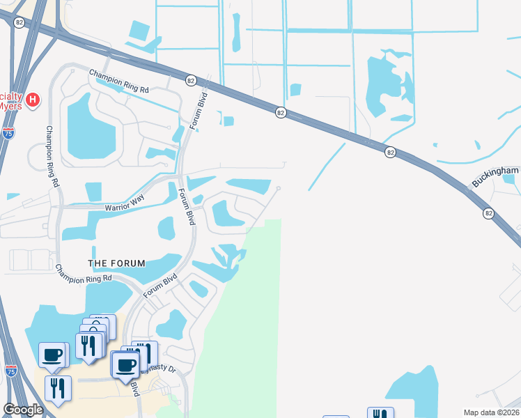map of restaurants, bars, coffee shops, grocery stores, and more near 9997 Via San Marco Loop in Fort Myers