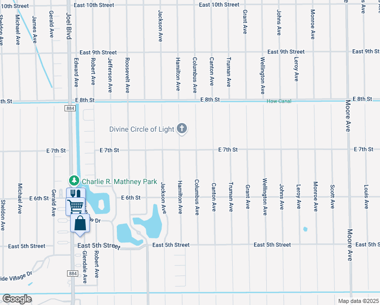 map of restaurants, bars, coffee shops, grocery stores, and more near 3004 East 7th Street in Lehigh Acres
