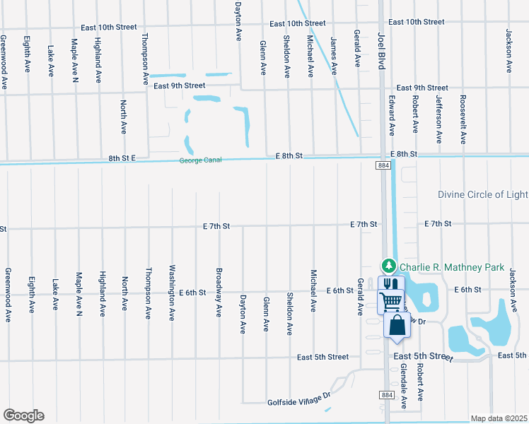 map of restaurants, bars, coffee shops, grocery stores, and more near 708 Glenn Avenue in Lehigh Acres